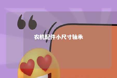 农机配件小尺寸轴承 