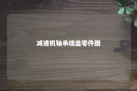 减速机轴承端盖零件图 