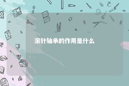 滚针轴承的作用是什么 